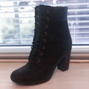 Black Timberland Heeled Boots